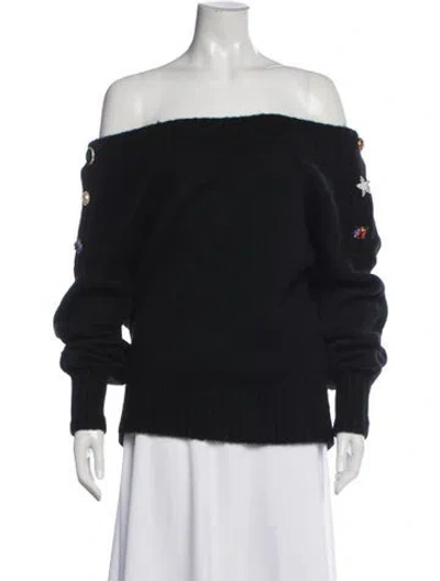 Pre-owned Veronica Beard Off-the-shoulder Sweater In Black