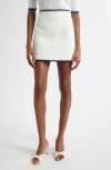 Veronica Beard Ohemia Cotton Blend Miniskirt In Off White
