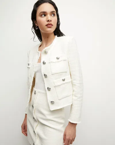 Veronica Beard Olbia Tweed Jacket In Off-white