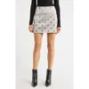 Veronica Beard Olenna Embellished Cotton-blend Miniskirt In Brown
