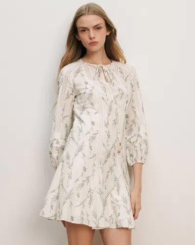 Veronica Beard Ollian Floral Mini Dress In Neutral