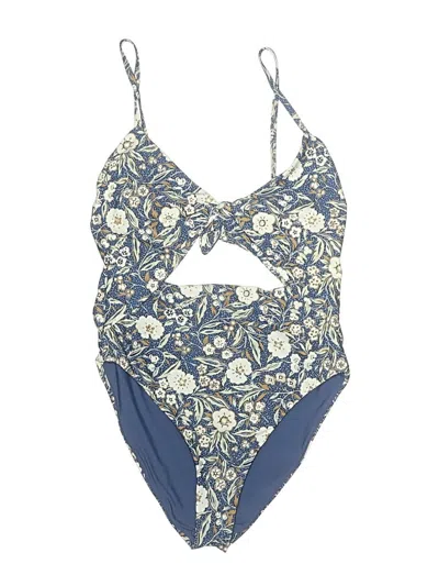 Pre-owned Veronica Beard One Piece Swimsuit In Blue