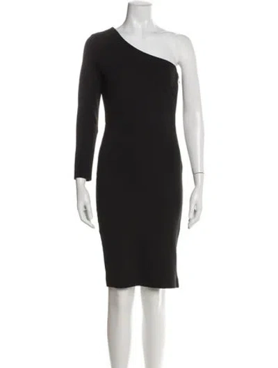 Pre-owned Veronica Beard One-shoulder Knee-length Dress In Gray
