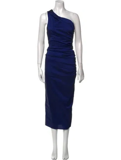 Pre-owned Veronica Beard One-shoulder Long Dress In Blue