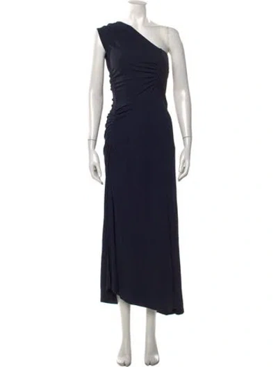 Pre-owned Veronica Beard One-shoulder Long Dress In Blue