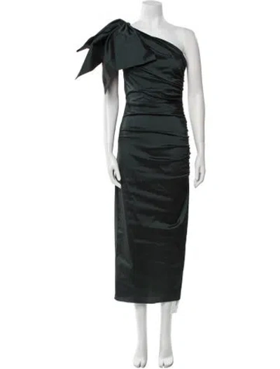 Pre-owned Veronica Beard One-shoulder Long Dress In Green