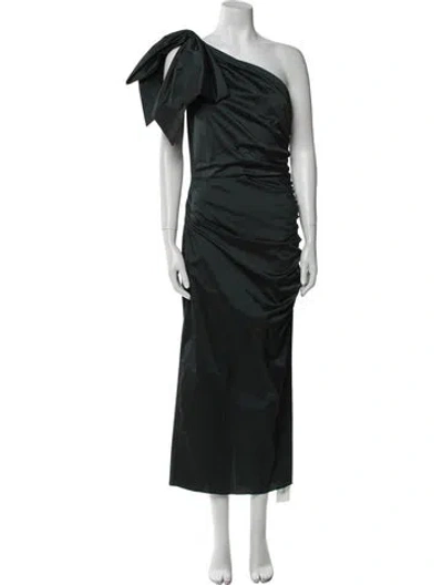 Pre-owned Veronica Beard One-shoulder Long Dress In Green