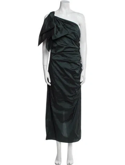 Pre-owned Veronica Beard One-shoulder Long Dress W/ Tags In Green