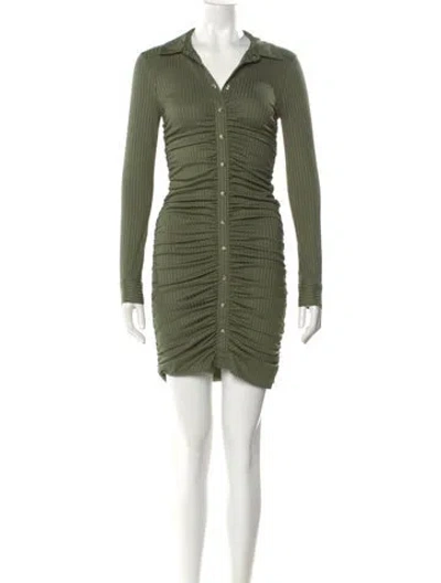 Pre-owned Veronica Beard Open Front Mini Dress In Green