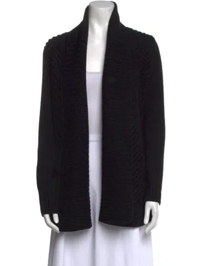 Pre-owned Veronica Beard Open Front Sweater In Black