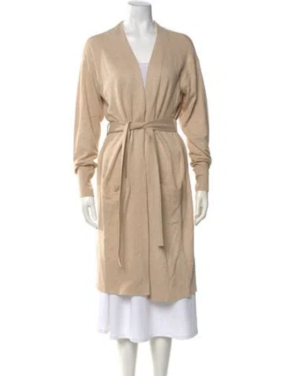 Pre-owned Veronica Beard Open Front Sweater In Neutral