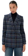 Veronica Beard Oria Dickey Jacket Blue Multi In Multi