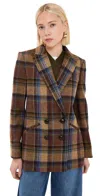 Veronica Beard Oria Dickey Jacket In Russet Multi