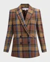 Veronica Beard Oria Dickey Jacket In Russet Multi