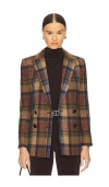 Veronica Beard Oria Dickey Jacket In Russet Multi