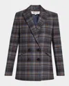 Veronica Beard Oria Plaid Dickey Jacket In Multi