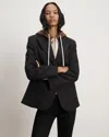 Veronica Beard Orine Contrast Hoodie Dickey In Black