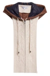 Veronica Beard Orine Wool Blend Hooded Dickey In White