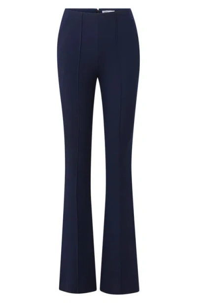 Veronica Beard Orion Pintuck Pleat Pants In Navy