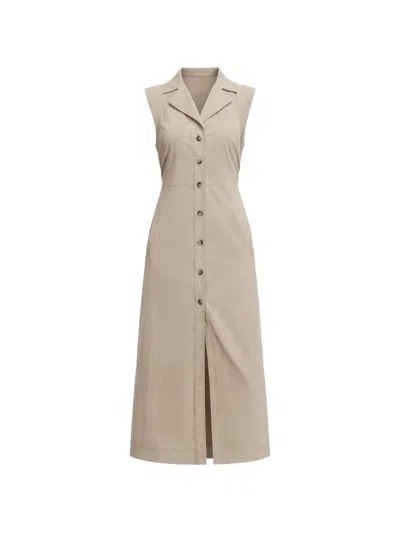 Veronica Beard Orla Button-front Dress In Neutral