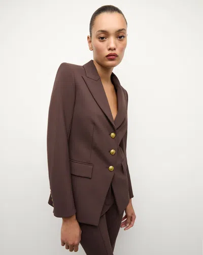 Veronica Beard Orlane Dickey Jacket In Dark Chocolate
