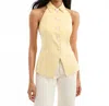 Veronica Beard Orlinda Halter Neck Vest In Chamomile In Gray