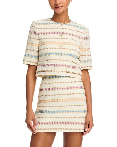 Veronica Beard Ohemia Cotton And Wool-blend Miniskirt In Multi