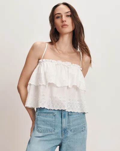 Veronica Beard Oseanna Eyelet Camisole In White