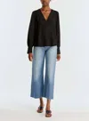 Veronica Beard Osler Top In Black In Black
