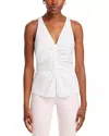 Veronica Beard Oya Stretch-cotton Tank Top In White In White