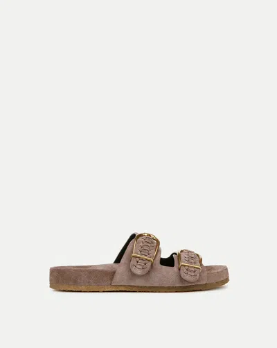Veronica Beard Paige Buckled Sandals In Taupe