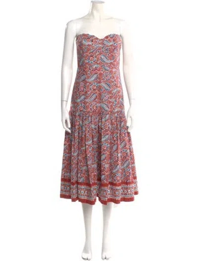 Pre-owned Veronica Beard Paisley Print Knee-length Dress In Multi