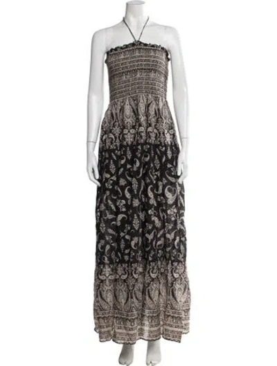 Pre-owned Veronica Beard Paisley Print Long Dress In Multicolor