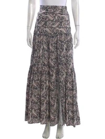 Pre-owned Veronica Beard Paisley Print Long Skirt In Multi