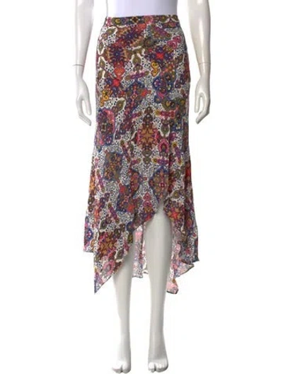 Pre-owned Veronica Beard Paisley Print Long Skirt In Multi