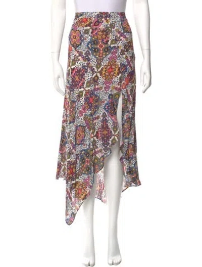 Pre-owned Veronica Beard Paisley Print Long Skirt W/ Tags In Multi