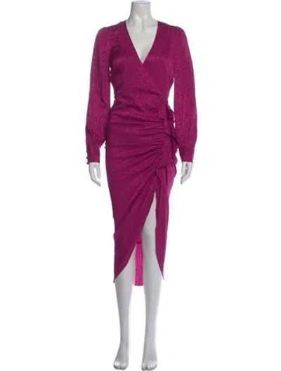Pre-owned Veronica Beard Paisley Print Midi Length Dress W/ Tags In Pink
