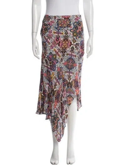 Pre-owned Veronica Beard Paisley Print Midi Length Skirt In Multi