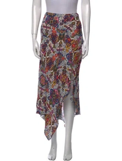 Pre-owned Veronica Beard Paisley Print Midi Length Skirt In Neutral