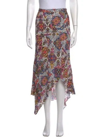 Pre-owned Veronica Beard Paisley Print Midi Length Skirt In Neutral