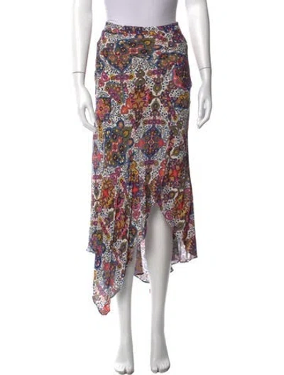 Pre-owned Veronica Beard Paisley Print Midi Length Skirt In Neutral