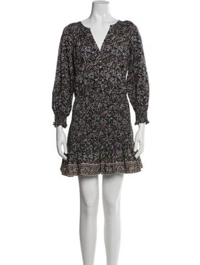 Pre-owned Veronica Beard Paisley Print Mini Dress In Blue