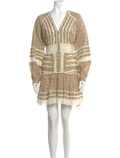 Pre-owned Veronica Beard Paisley Print Mini Dress In Green