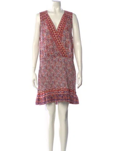 Pre-owned Veronica Beard Paisley Print Mini Dress In Multi