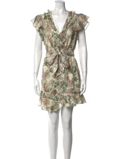 Pre-owned Veronica Beard Paisley Print Mini Dress In Multi
