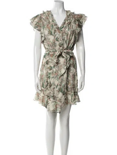 Pre-owned Veronica Beard Paisley Print Mini Dress In Neutral
