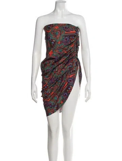 Pre-owned Veronica Beard Paisley Print Mini Dress W/ Tags In Black