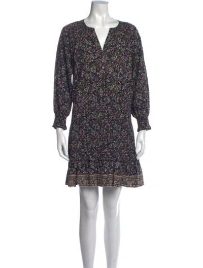 Pre-owned Veronica Beard Paisley Print Mini Dress W/ Tags In Blue