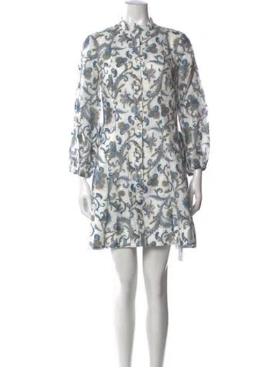 Pre-owned Veronica Beard Paisley Print Mini Dress W/ Tags In Green