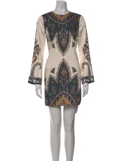 Pre-owned Veronica Beard Paisley Print Mini Dress W/ Tags In Neutral
